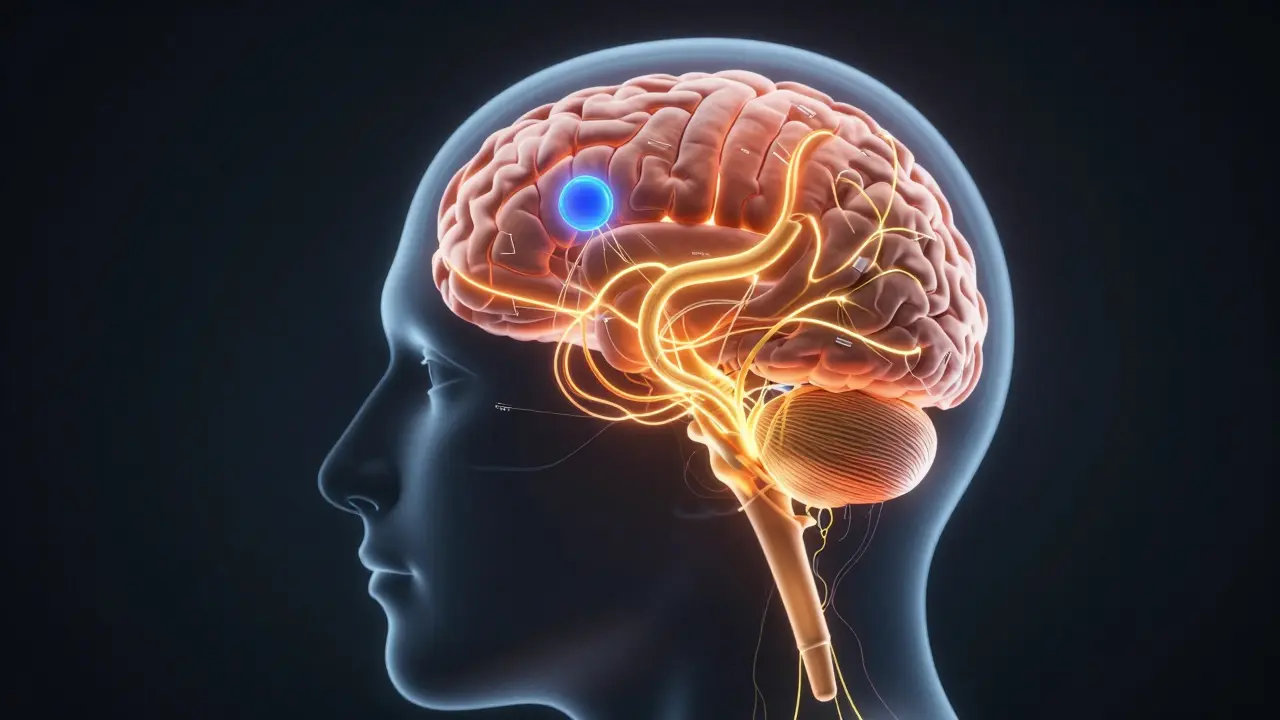 Illustration of brain changes through mindfulness practice